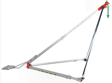 Trépied de sécurité AG_TM14 - EN 795-B avec déport pour 2 personnes - Hauteur 2080mm - Aluminium et acier galvanisé_1