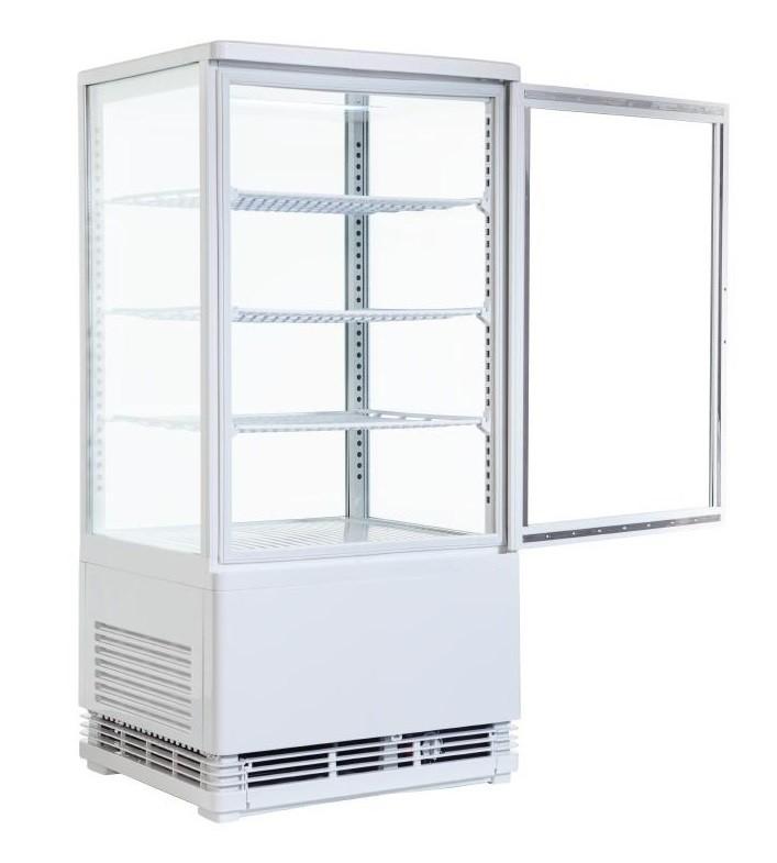 Vitrine réfrigérée 68 litres blanche - vitrée des 4 côtés_1