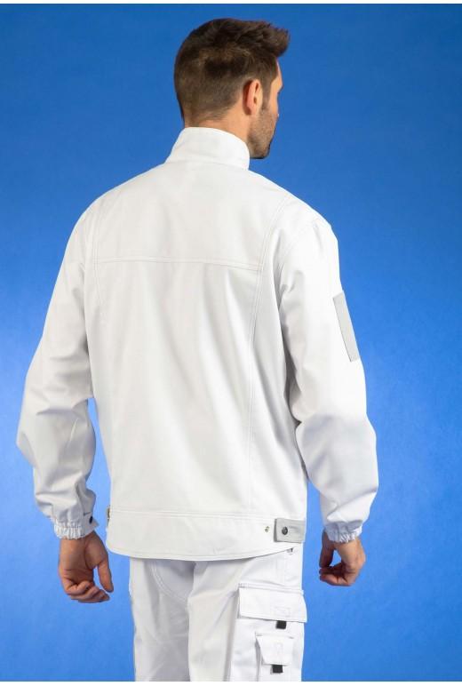 Blouson Select Wear peintre réf. 435*CP4 - multipoches, blanc/gris perle, 65% coton 35% polyester_1