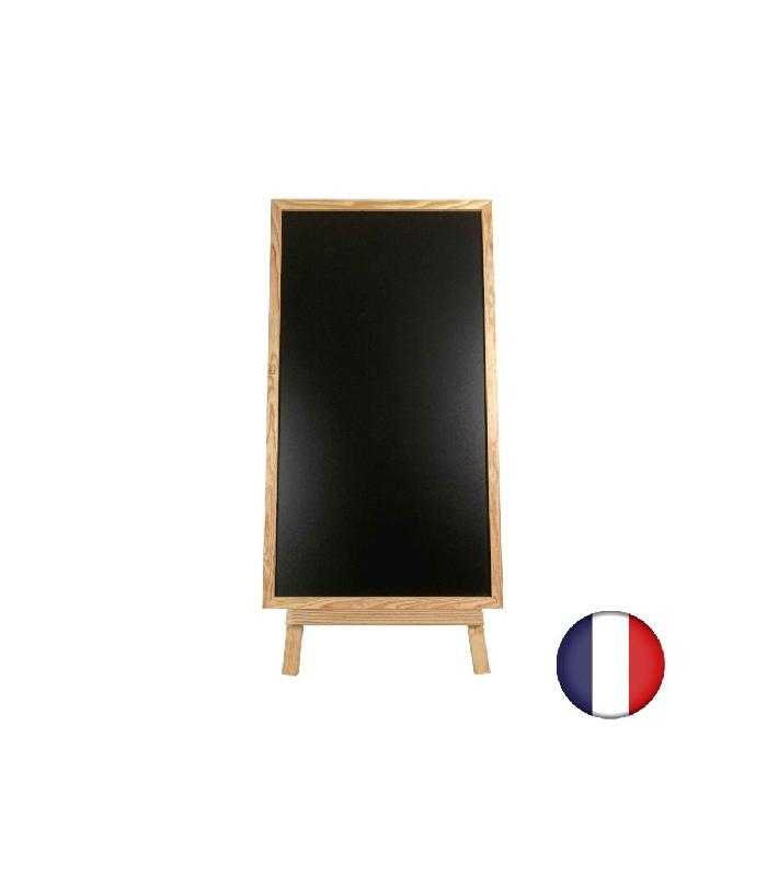 Chevalet trépied bois brut avec ardoise moulure brute carrée - 100 x 55 cm - Référence : LSTF7BRUT+220BRUT_1