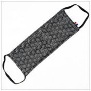 Masque lavable en tissu noir géométrique - VDM - triple épaisseurs - 100% coton Oeko-Tex_1