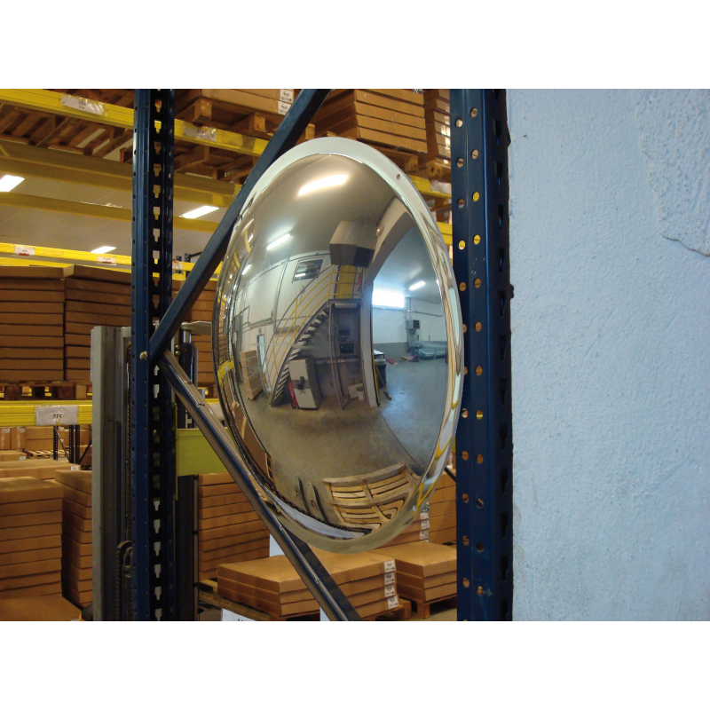 Miroir industrie et logistique – demi-sphère verticale avec vision à 180° pour contrôle d'intersections_1