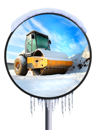 Miroir multi-usages en inox avec dispositif ANTIGIVRE ET ANTIBUÉE - Diamètre 600 mm - Réf. JPAG 608 AG_1