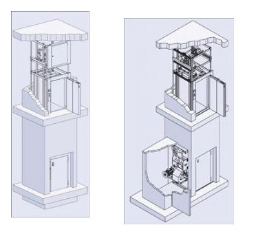 Monte-charges accessibles mais non accompagnés - BKG France - 300 kg - moteur haut/bas - modèles 300.15/43 et 300.15/45_1