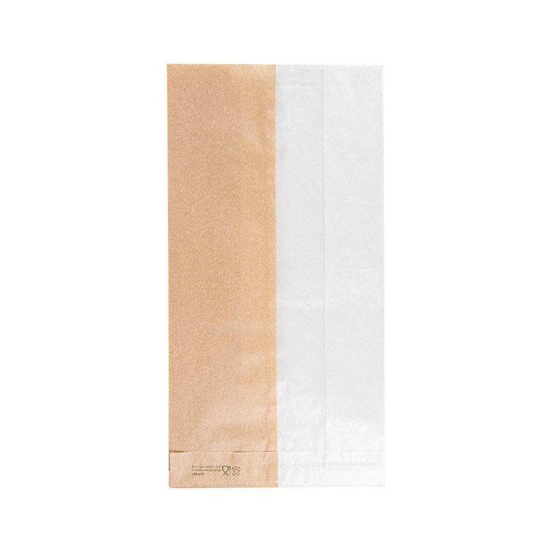 Sachet sandwich en papier kraft ingraissable avec fenêtre eco 14+8x26cm par 250_1