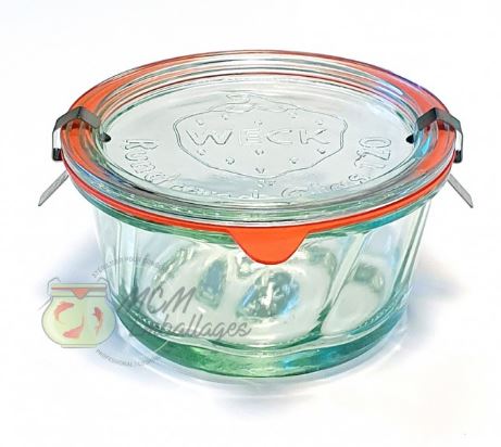 Bocaux en verre WECK kougelhopf 450 ml Ø 120mm avec couvercles en verre et joints (clips non inclus) - WN000015_1