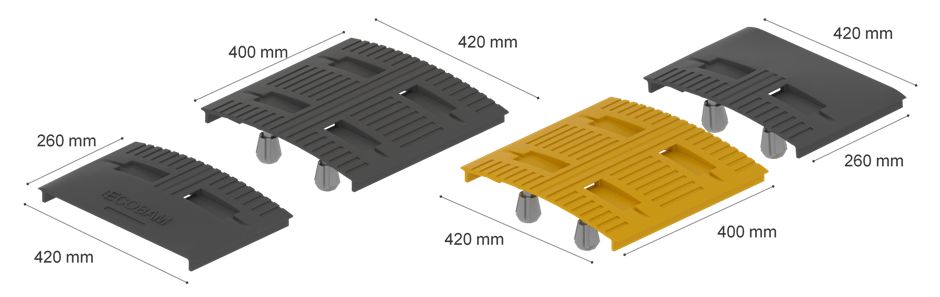 Ecobam RDV 400 - ralentisseur de vitesse en fonte de fer - hauteur maximale 30 mm - système LED_1
