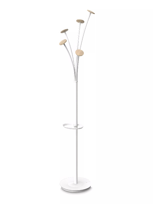 Porte manteau design blanc & bois clair FESTY_1