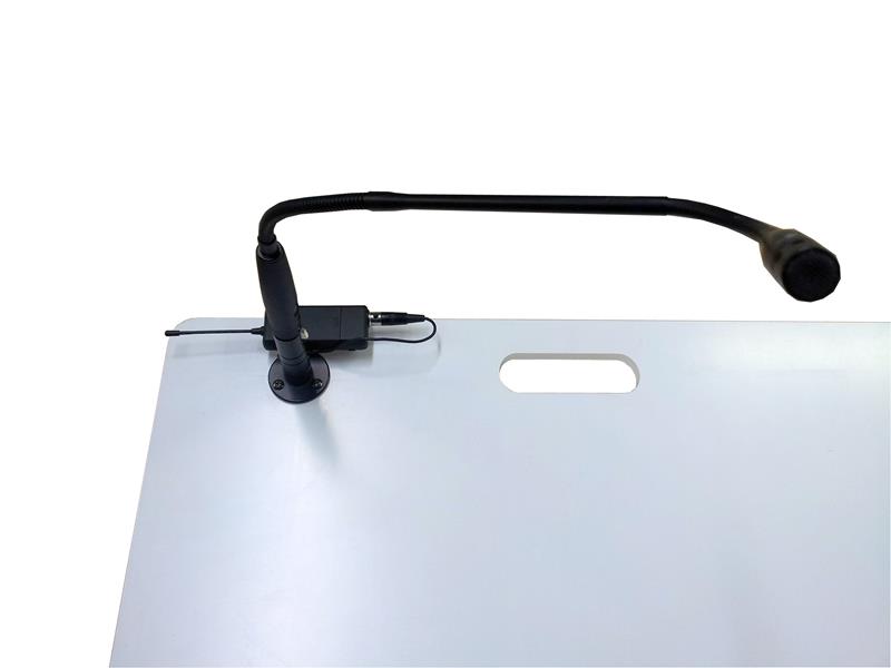 Pupitre de conférence en plexi amplifié - 450 Watts - Liaison HF sans fil - Micro flexible 40 cm_1