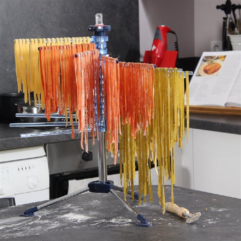 Séchoir à pâtes repliable Marcato - 16 bras - Ref. Pattacap - Capacité 2 kg - Acier chromé et polycarbonate - Fabrication italienne_1