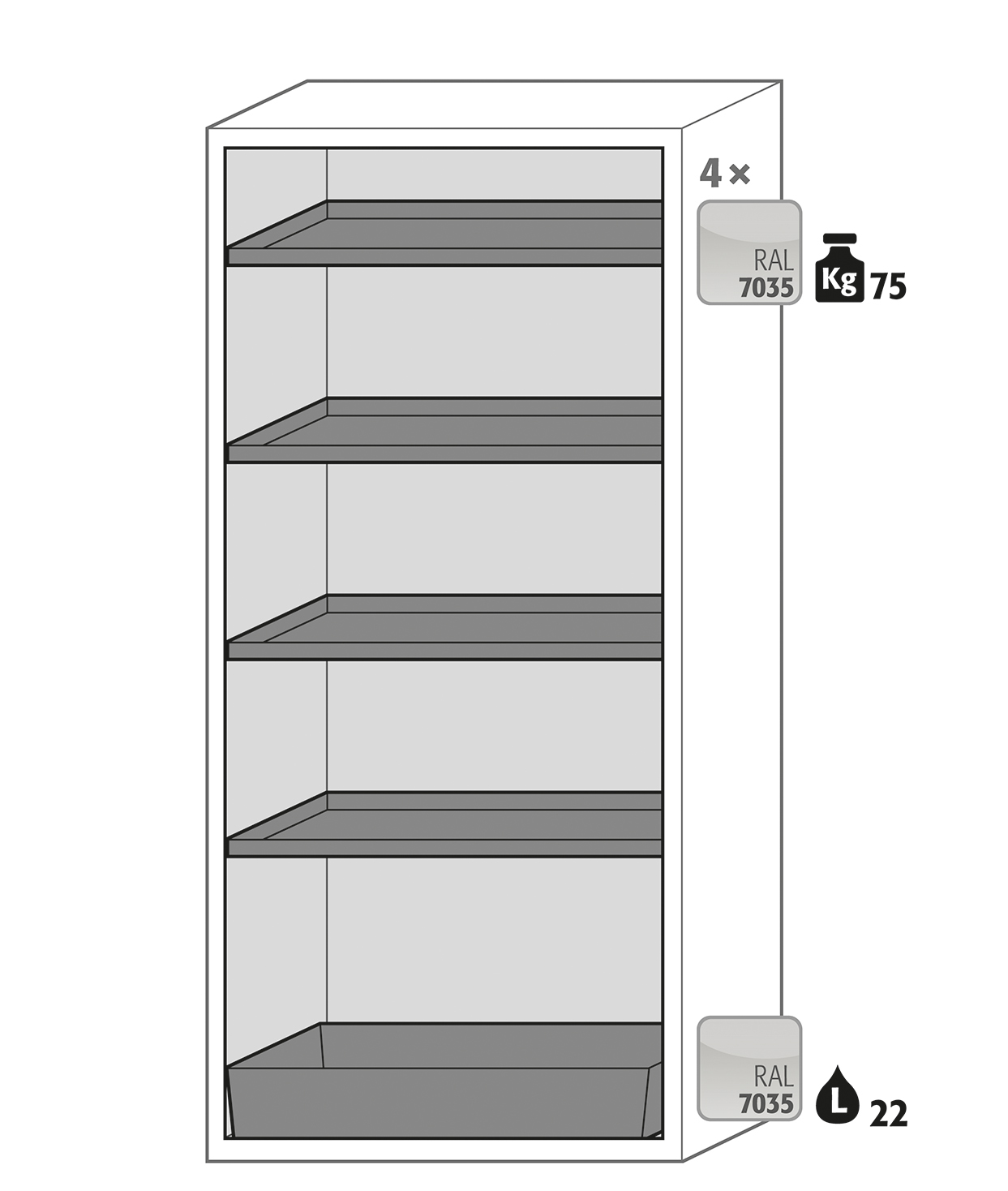 Armoire de sécurité S-CLASSIC-90 modèle S90.196.090.WDAS - Réf 30205-001-33708 - Type 90 - Stockage de substances dangereuses inflammables_1