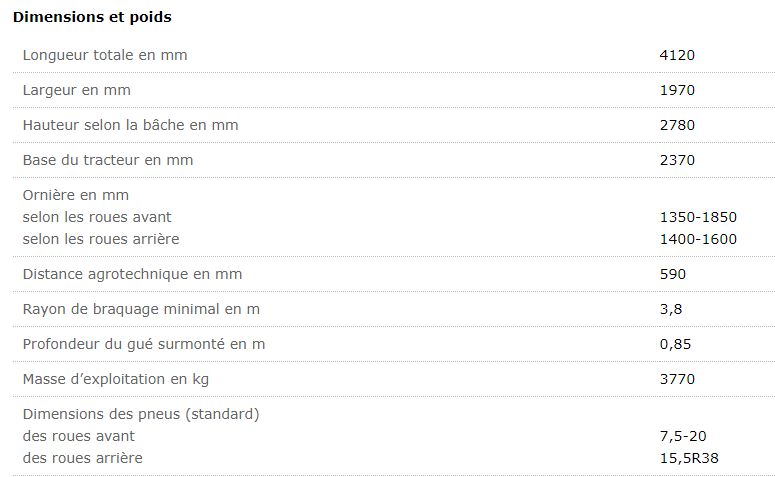 Belarus 570 - Tracteur agricole MTZ Belarus - Diesel sans turbohypercompression - 45,6 kW (62 CV)_1
