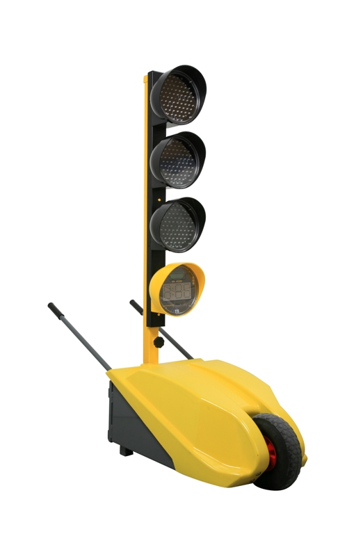 Feux tricolores de chantier avec décompte de temps – Jeu de 2 - 3 optiques LED haute intensité - IP44 - Réf : FEU01_1