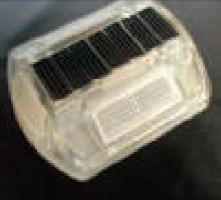 Plot solaire Mity 2 DF 4 diodes blanc - bi-directionnel - 102 mm x 80 mm - pour zones dangereuses_0
