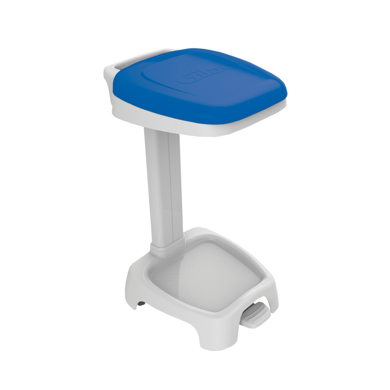 Support sac 120L avec couvercle Gilac - Bleu_1