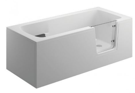 BAIGNOIRE À PORTE ADELAIDE NOIR 160/170/180 X 75/80 X 54 CM_1