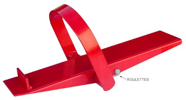 Lève panneaux à pied à étrier 60 mm avec roulements - Pour manipulation facile_1