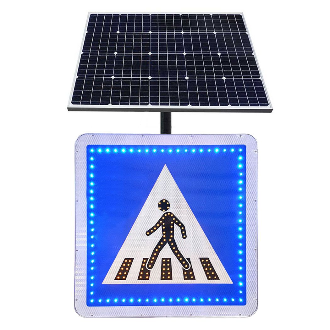 Panneau lumineux clignotant passage piéton_1