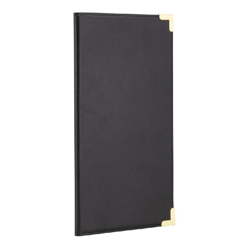 Porte addition simili  cuir Classique 13 x 23 cm noir_1