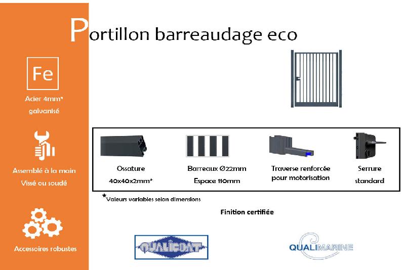 Portillon barreaudage eco - 1500 / 1750_1