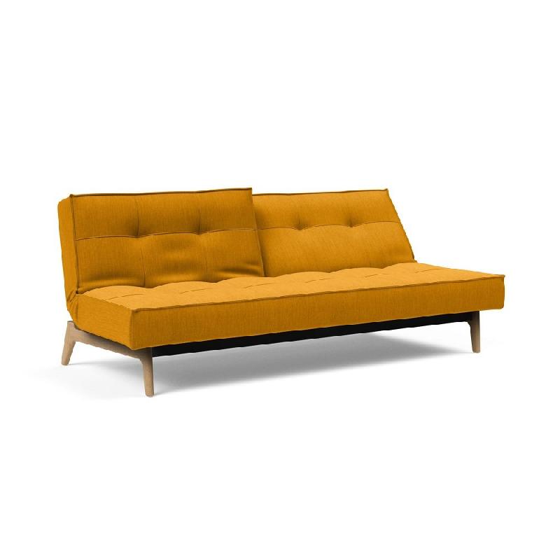 Canapé convertible INNOVATION LIVING SPLITBACK EIK - 115x200 cm - Tissu Elegance Burned Curry - Design scandinave_1