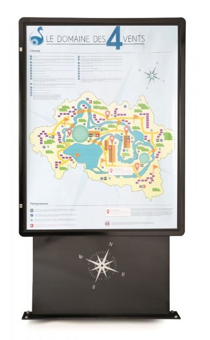 Caisson d'affichage sucette - Lumineux ou non lumineux - PMR_1