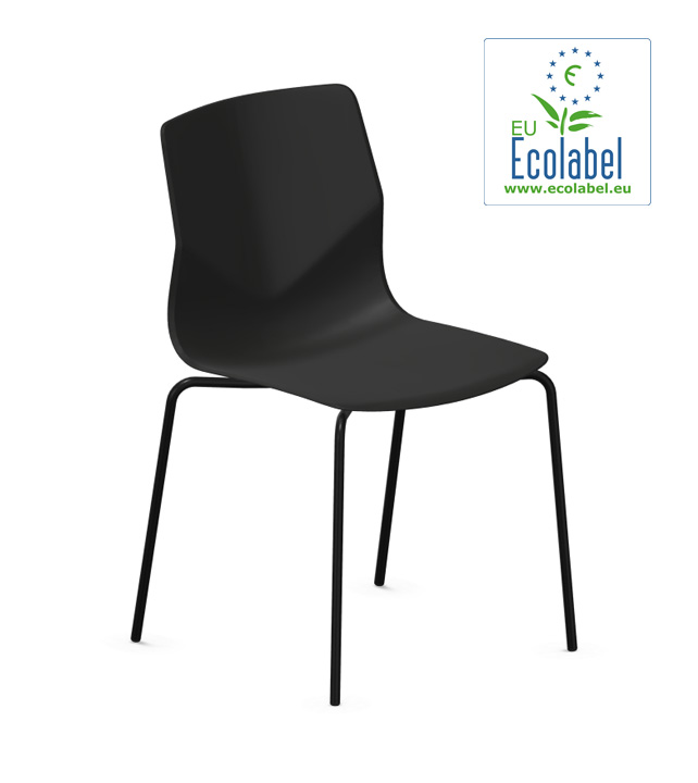 Chaise empilable FourSure 88 - pieds luge, rembourrage optionnel et coque recyclable_1