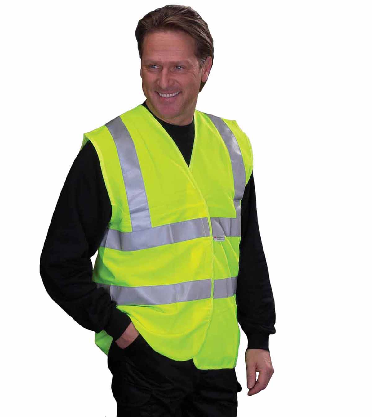 Gilet de sécurité disponible en plusieurs tailles, du S au 5XL