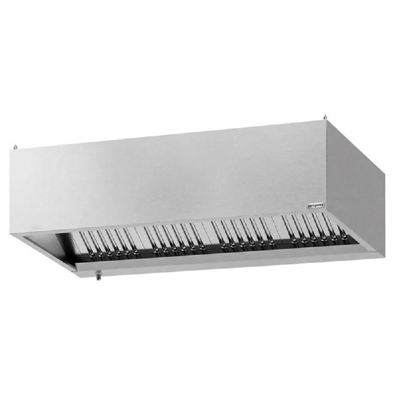 Hotte caisson inox statique 1m80 avec filtre et éclairage | Profondeur 900 mm_1
