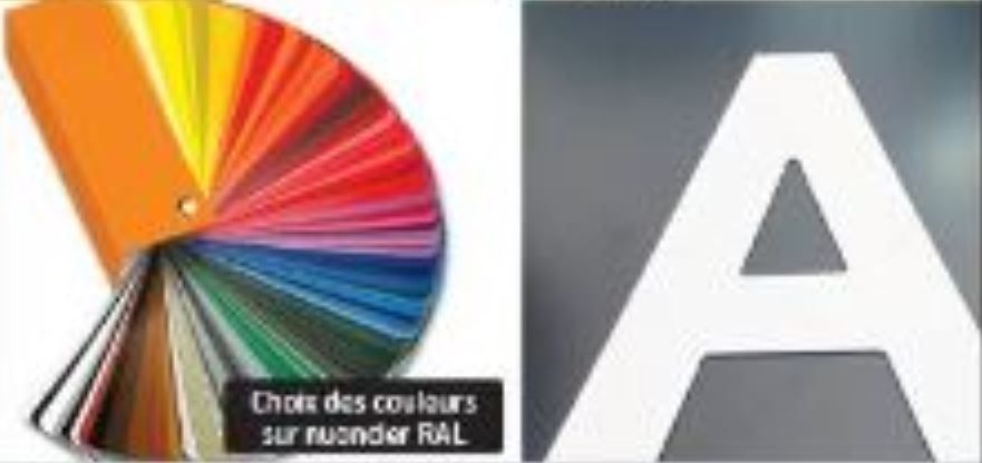 Lettrage 3d découpées aluminium laquées epoxy satinées - ipsc - type découpe à plat_1