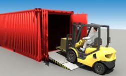 Plaque de chargement de conteneur mobile - aluminium ou acier - facile à déplacer avec vides pour chariot élévateur_1