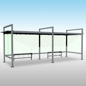 Abri vélo/moto à toiture plate, aux lignes pures et élégantes avec de nombreux accessoires en option - BRUGES_1