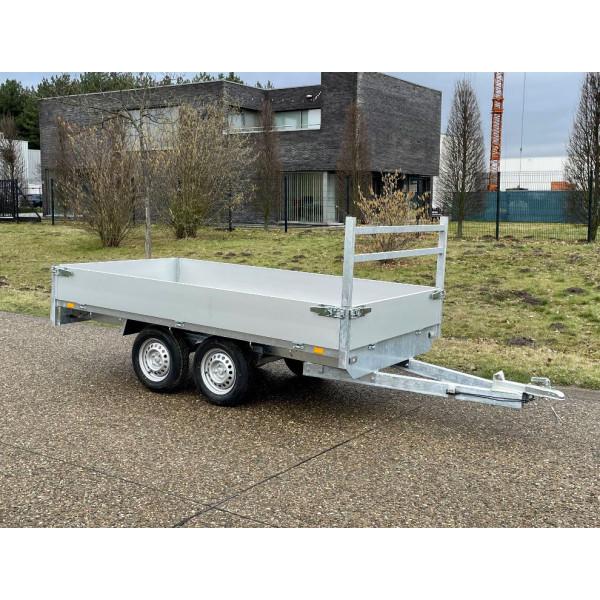 Remorques plateau 260 x 156 cm avec ridelle détachable - 1 x 750kg, sans ridelle_1