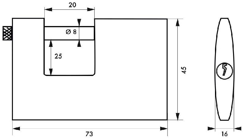 Cadenas à clé Cargo 70 mm HG5 - Corps laiton monobloc, anse inoxydable, mécanisme à goupilles - Marque THIRARD_1