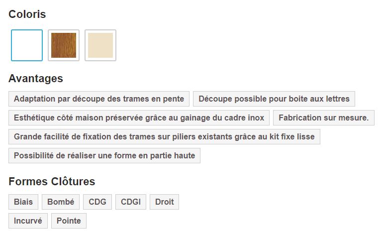 Clôture pvc cl 03 d / type 06 d - cg pro - embout rond ou plat - traverses inox gainées_1
