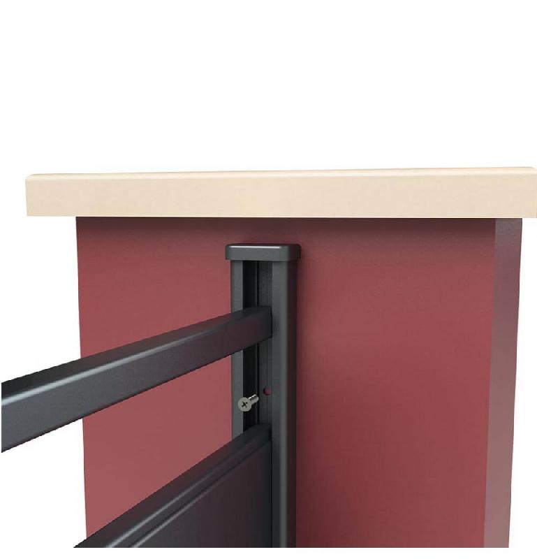 Demi poteau clôture aluminium - Potalu41x23Ht1150 - Compatible avec clôture aluminium Strasbourg_1