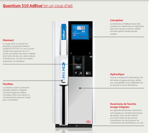 Distributeur autonome d'AdBlue - Quantium 510 AdBlue® avec options de paiement et média_1