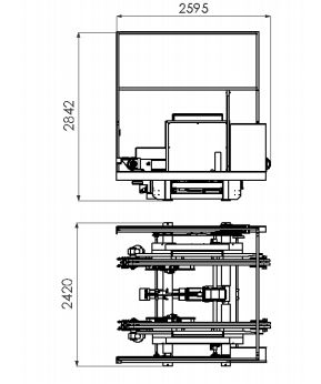 Empileur - imbriqueur pour machines à palettes Platon - 1093 kg - dimensions palettes 1300x1400 mm max_1