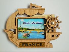 Magnet personnalisé bateau - MDF avec barre articulée - Fabrication française - Impression quadrichromie_1