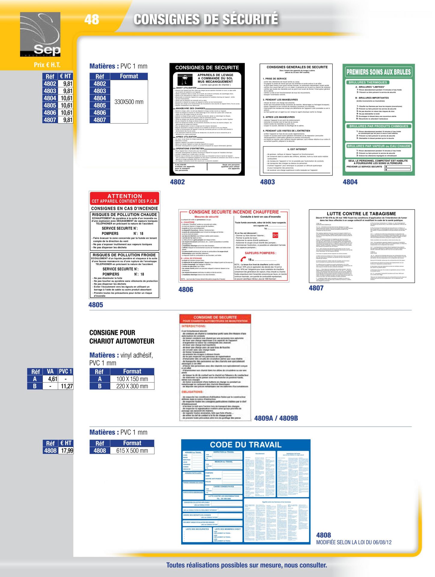 Panneau de signalisation - consignes de securite_1