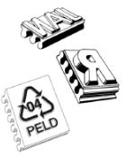 Accessoires de marquage - caractères cannelurés en caoutchouc interchangeables pour têtes d'impression_1