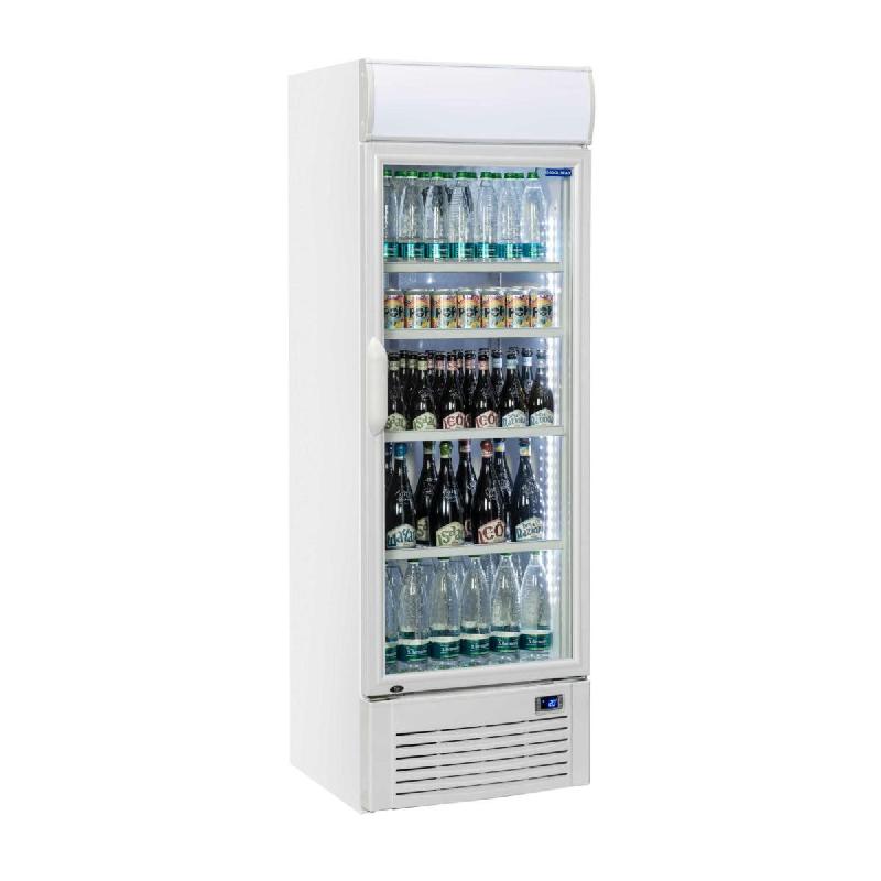 Armoire à boissons blanche 1 porte 350 L - avec canopy bombé | Coolhead - DC350C_1
