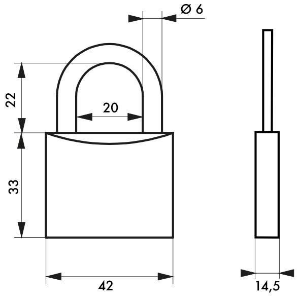 Cadenas à clé Thirard Color - Noir 40 mm - Laiton monobloc gainé PVC - Sécurité optimale et résistant aux chocs_1