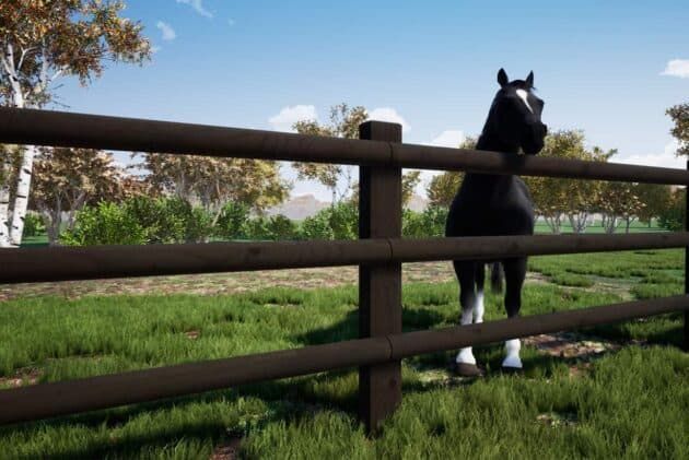 Clôture bois normandie pour chevaux - horse stop - 3 demi-lices, 1m50 - ref. Bt225-3_1