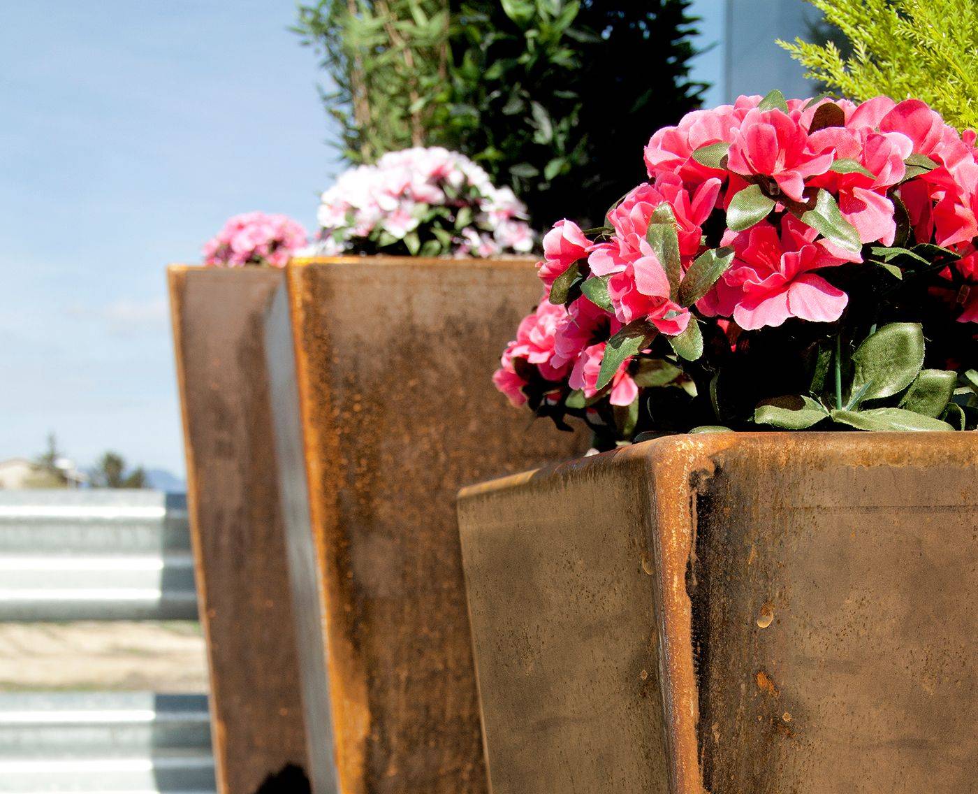 Jardinière en tôle d’acier Corten - Modèle ner um1202 - Durable et sans entretien_1