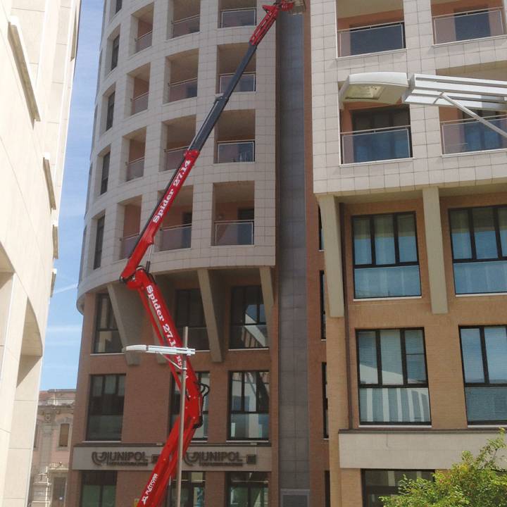 Nacelle araignée sur chenille compacte Spider 27.14 - capacité 230kg - hauteur de travail 27.10m - portée latérale 15.11m_1