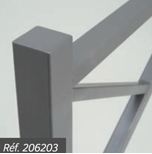 Barrière LOSANGE classique et robuste - Longueur 1500 mm - Hauteur 1020 mm - Finition acier peint sur zinc_1