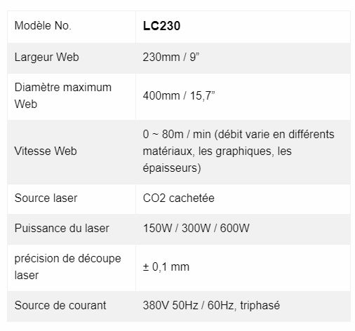 Lc230 - découpeuse d’étiquettes Golden Laser - vitesse web 0~80m/min - adaptée aux différents matériaux, graphiques et épaisseurs_1
