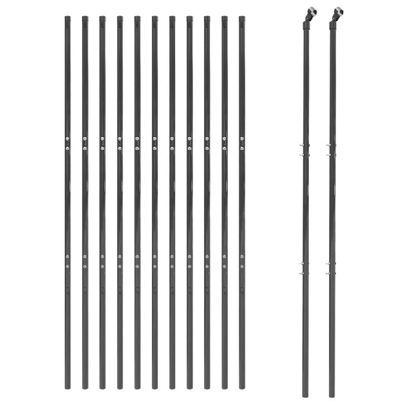 Vidaxl clôture à mailles losangées anthracite 1,4x25 m 153963_1