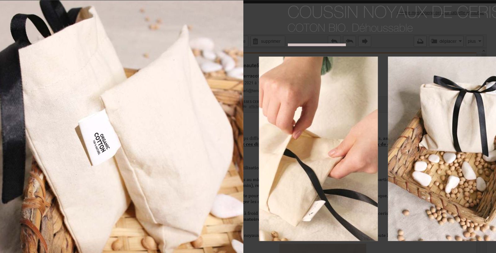 Coussins noyaux de cerise - Naturels, biologiques, anti-stress et multi-usages_1